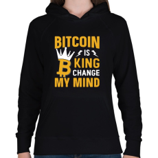 PRINTFASHION BITCOIN 4EVER 4 - Női kapucnis pulóver - Fekete