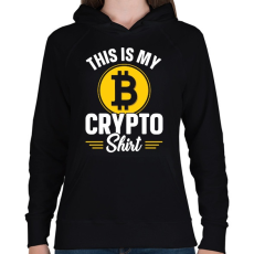 PRINTFASHION BITCOIN 4EVER - Női kapucnis pulóver - Fekete