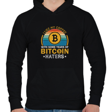 PRINTFASHION bitcoin 94 - Férfi kapucnis pulóver - Fekete
