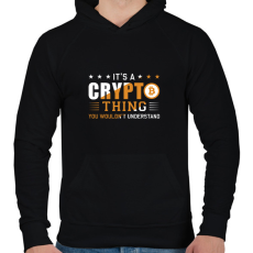 PRINTFASHION bitcoin 95 - Férfi kapucnis pulóver - Fekete