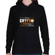 PRINTFASHION bitcoin 95 - Női kapucnis pulóver - Fekete női pulóver, kardigán