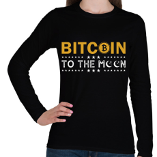 PRINTFASHION bitcoin 96 - Női hosszú ujjú póló - Fekete
