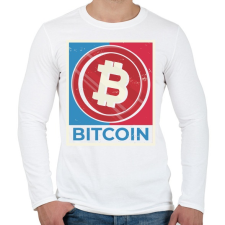 PRINTFASHION Bitcoin - Férfi hosszú ujjú póló - Fehér férfi póló