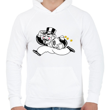 PRINTFASHION Bitcoin - Férfi kapucnis pulóver - Fehér férfi pulóver, kardigán