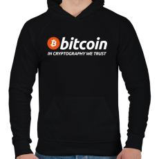 PRINTFASHION Bitcoin - Férfi kapucnis pulóver - Fekete