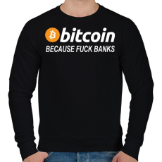 PRINTFASHION Bitcoin - Férfi pulóver - Fekete