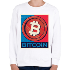 PRINTFASHION Bitcoin - Gyerek pulóver - Fehér gyerek pulóver, kardigán