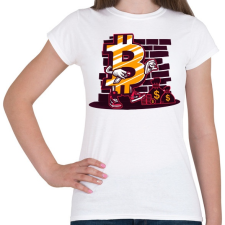 PRINTFASHION Bitcoin király - Női póló - Fehér női póló