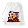 PRINTFASHION Bitcoin király - Sportzsák, Tornazsák - Fehér