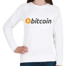 PRINTFASHION bitcoin logo - Női pulóver - Fehér női pulóver, kardigán