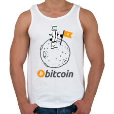 PRINTFASHION bitcoin moon - Férfi atléta - Fehér atléta, trikó