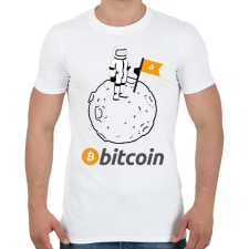 PRINTFASHION bitcoin moon - Férfi póló - Fehér férfi póló