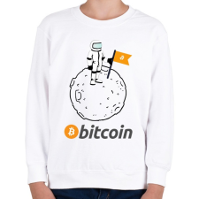 PRINTFASHION bitcoin moon - Gyerek pulóver - Fehér gyerek pulóver, kardigán