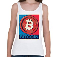 PRINTFASHION Bitcoin - Női atléta - Fehér női trikó