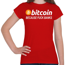 PRINTFASHION Bitcoin - Női póló - Piros női póló