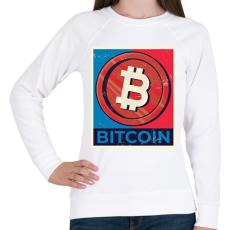 PRINTFASHION Bitcoin - Női pulóver - Fehér