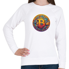 PRINTFASHION Bitcoin - Női pulóver - Fehér női pulóver, kardigán