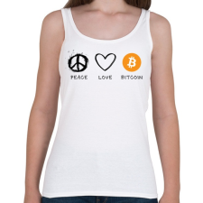 PRINTFASHION Bitcoin Peace - Női atléta - Fehér női trikó