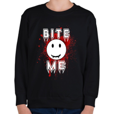 PRINTFASHION bite me - Gyerek pulóver - Fekete