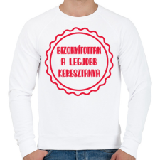 PRINTFASHION Bizonyítottan a legjobb keresztanya - Férfi pulóver - Fehér férfi pulóver, kardigán