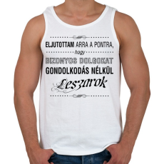 PRINTFASHION bizonyos-dolgokat-1-black - Férfi atléta - Fehér