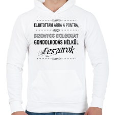 PRINTFASHION bizonyos-dolgokat-1-black - Férfi kapucnis pulóver - Fehér férfi pulóver, kardigán