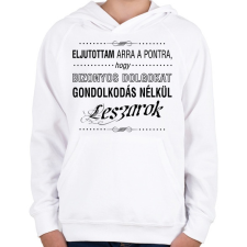 PRINTFASHION bizonyos-dolgokat-1-black - Gyerek kapucnis pulóver - Fehér gyerek pulóver, kardigán