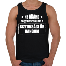 PRINTFASHION Biztonsági őr hangom - Férfi atléta - Fekete