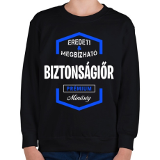 PRINTFASHION Biztonságiőr prémium minőség - Gyerek pulóver - Fekete