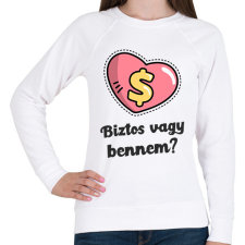 PRINTFASHION Biztos vagy bennem - Női pulóver - Fehér női pulóver, kardigán