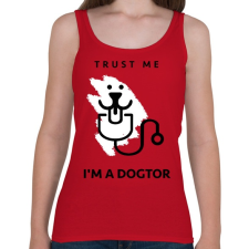 PRINTFASHION Bízz bennem - Női atléta - Cseresznyepiros női trikó