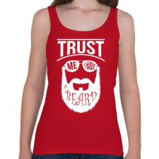 PRINTFASHION Bízz bennem, szakállas vagyok.  - Női atléta - Cseresznyepiros női trikó