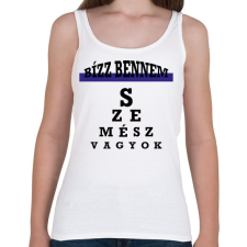 PRINTFASHION Bízz bennem - szemész - Női atléta - Fehér női trikó