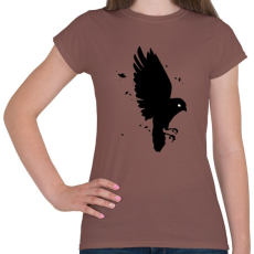 PRINTFASHION Black Bird - Női póló - Mogyoróbarna