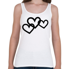 PRINTFASHION Black hearts - Női atléta - Fehér női trikó
