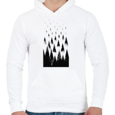 PRINTFASHION Black hills - Férfi kapucnis pulóver - Fehér férfi pulóver, kardigán