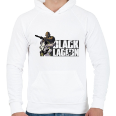 PRINTFASHION Black Lagoon  - Férfi kapucnis pulóver - Fehér