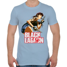 PRINTFASHION Black lagoon - Férfi póló - Világoskék férfi póló
