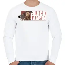 PRINTFASHION Black Lagoon - Férfi pulóver - Fehér férfi pulóver, kardigán