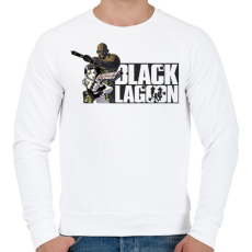 PRINTFASHION Black Lagoon  - Férfi pulóver - Fehér