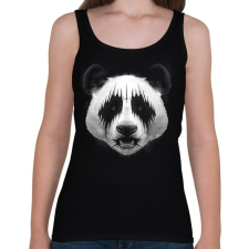 PRINTFASHION Black Metal Panda - Női atléta - Fekete női trikó