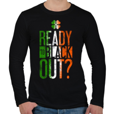 PRINTFASHION Black out - Férfi hosszú ujjú póló - Fekete férfi póló