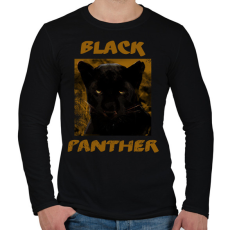 PRINTFASHION BLACK PANTHER - Férfi hosszú ujjú póló - Fekete