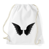 PRINTFASHION Black Wings - Sportzsák, Tornazsák - Fehér