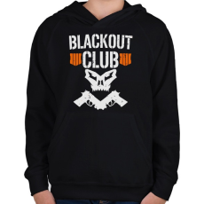 PRINTFASHION Blackout club - Gyerek kapucnis pulóver - Fekete