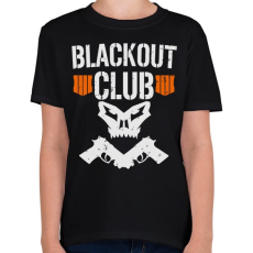 PRINTFASHION Blackout club - Gyerek póló - Fekete