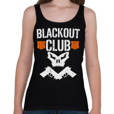 PRINTFASHION Blackout club - Női atléta - Fekete