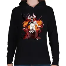 PRINTFASHION Bleach Kurosaki Ichigo  - Női kapucnis pulóver - Fekete női pulóver, kardigán