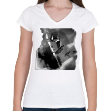 PRINTFASHION Bleach! Kurosaki Ichigo. - Női V-nyakú póló - Fehér női póló