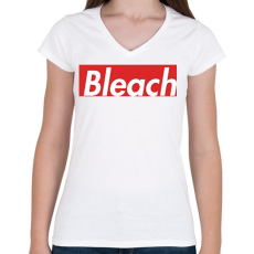 PRINTFASHION Bleach - Női V-nyakú póló - Fehér